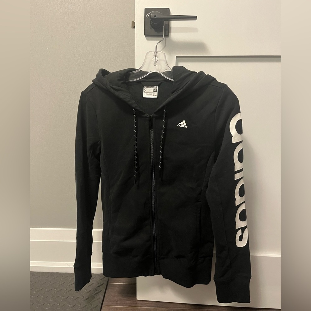Adidas - Essentials Black Full-Zip Hoodie